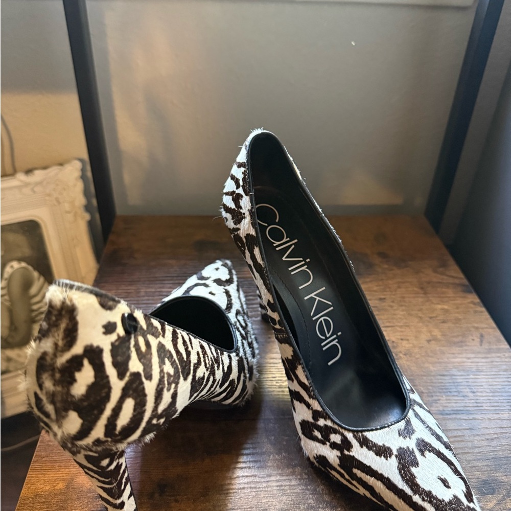 Calvin Klein Animal Print Heels